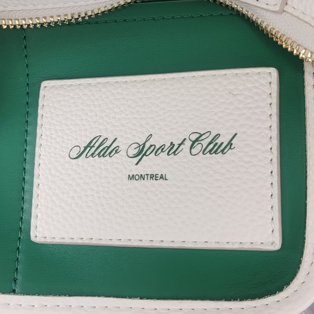 NWT ALDO White Satchel Handbag Crossbody Strap Gold Hardware Tote - Picture 8 of 8